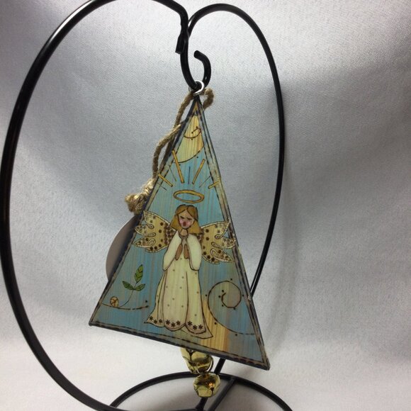 Painted Peace 3-Sided Triangle Bell Ornament by Stephanie Burgess - Picture 2 of 8